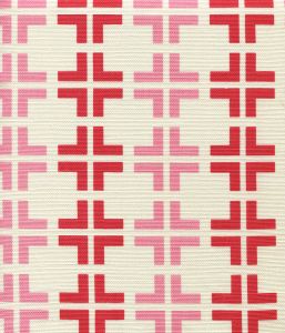 8110-05 FROWICK Red Pink on Tint Quadrille Fabric