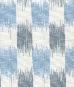 9015-02WLC II BLUE IKAT Grayish Windsor on White Quadrille Fabric