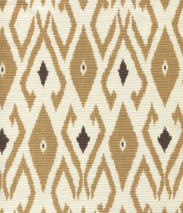 8080-02 LOCKAN Camel Brown on Tint Quadrille Fabric