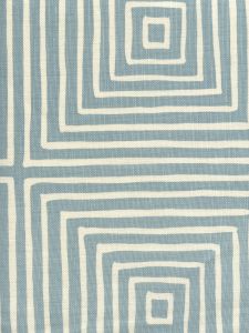8055-02 ZIGGURAT REVERSE LARGE SCALE Windsor Blue on Tint Quadrille Fabric