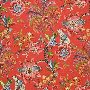 MEOW Red Magnolia Fabric