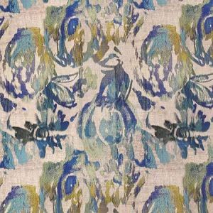 OGDEN Aquamarine Magnolia Fabric
