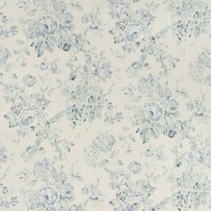 P2018106-153 GARDEN ROSES WP Aqua Blue Lee Jofa Wallpaper