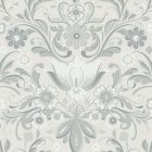2999-24109 Ostanskar Light Grey Retro Floral Brewster Wallpaper