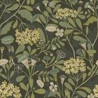 2999-55022 Hybbe Dark Green Hydrangea Garden Brewster Wallpaper