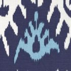 302830S KAZAK Blue on Silk Quadrille Fabric