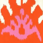 302830W-06WP KAZAK Orange Pink Quadrille Wallpaper