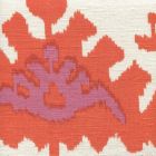302833S KAZAK Orange Pink On Silk Quadrille Fabric