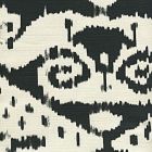 306053F MALAYA Black on Tint  Quadrille Fabric