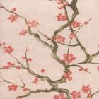 306500C-04 CHERRY BRANCH Pale Pink Curtain Linen Quadrille Fabric