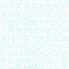 6450-12WP MELONG BATIK Turquoise On White Quadrille Wallpaper