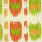 AC704-04CU CINTRA Tangerines, Jungle Green on Tint Quadrille Fabric