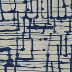 AC993-09 TWILL New Navy on Oatmeal Quadrille Fabric