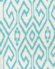 7240-04 AQUA IV Turquoise on White Quadrille Fabric
