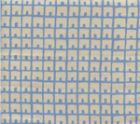 4040-09 FEZ BACKGROUND French Blue on Tan Quadrille Fabric