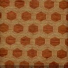 010975T HEXAGON Terracotta Quadrille Fabric