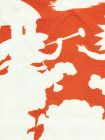 302724F-CU INDEPENDENCE BACKGROUND Orange on Tint Quadrille Fabric