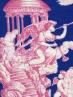 302283F-CU INDEPENDENCE TOILE Rose Navy on Linen Quadrille Fabric
