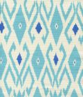 8080-01 LOCKAN Turquoise Royal Blue on Tint Quadrille Fabric