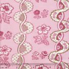 2440-03 TOILE RAYURE DE VIZILLE Rose Quadrille Fabric