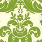 302162W MONTY Apple Green On Off White Quadrille Wallpaper