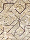 6280-01 PARQUETRY Brown Camel on White Quadrille Fabric